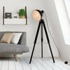 HOMCOM Livingroom Tripod Floor Lamp Lighting Vintage Studio Dome Shade Retro