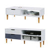 TV Cabinet Vintage TV Stand Console Table TV Unit Centre Table with Storage Cube
