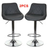 2X Bar Stools Leather Swivel Gas Lift Rest Chair Home Kitchen Pub Breakfast Seat