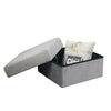 Velvet Foldable Storage Ottoman Seat Stool footrest Bench 60cm x 60cm x 30cm