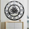 Wall-Clock Gear Horologe Numeral Wooden Living-Room Retro Vintage European-Style