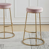 2x Vintage Bar Stool Metal Gold Leg Retro Footrest Seat Kitchen Pub Counter Home