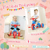 2 IN 1 Kids Tricycle 3 Wheels Toddler Trike Baby Balance Bike W/ Storage & Sound