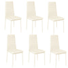 2 4 6x Faux Leather Dining Chairs Padded Seat High Back Kitchen Breakfast Chair