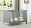 Wooden Baby Cot Bed "Orlando" Top Changer Water repellent Mattress - Grey