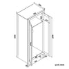 Modern Wardrobe 2 Door Storage Cabinet with Hanging Rail Matte Bedroom Furniture