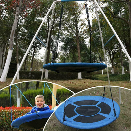 Round Swing Kids Game Tree Spin Children Rope Steel φ100cm Playroom Back School