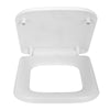 Luxury Square Toilet Seat Heavy Duty White Soft Close Top Quick Release Hinges