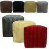 Chunky Cord Pouffe Footstool Cube Soft Foot Rest Stool Ottoman Beanbag filled