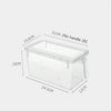 4PCS Clear Fridge Box Holder Kitchen Organiser Food Cupboard Storage Container