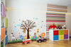 Walplus Wall Sticker Happy Animal Zoo with Grass Skirting Art Decal Decorations