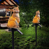 LED Solar Powered Garden Lights Owl Animal Rabbit Lawn Ornament Waterproof Lamp
