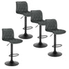 2/4/6 x Breakfast Bar Stools Bar Chairs for Kitchen with Velvet Swivel Gas