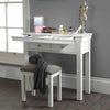 Oak White Painted Furniture Dressing Table with Stool Set