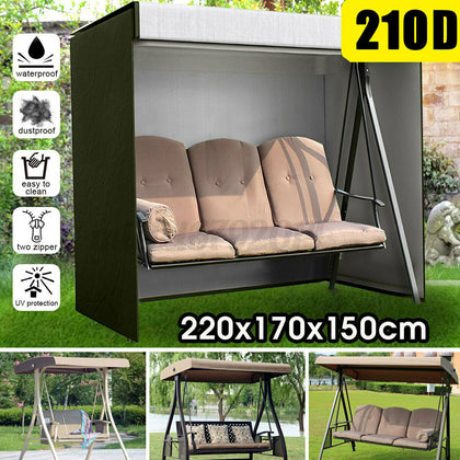 Outdoor Garden Swing Waterproof Seat Covers 3 Seater Hammock Cover Furniture UK