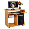 Wood Computer Desk Drawer Shelf Keyboard Tray Corner PC Table Laptop Home Office