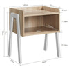 Industrial Side End Table Stackable Bedside Table Storage Nightstand for Bedroom