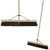 Sweeping Brush Broom Wooden Handle Soft Stiff Head PVC Sweeper Garden Outdoor