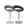 GREY & BLACK - PU Leather Breakfast Bar Stool Swivel Kitchen Chrome Gas Lift