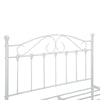 WHITE METAL DOUBLE SIZE 4FT6,HEAVY DUTY BED FRAME BASE HIGH HEADBOARD