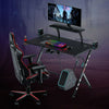 Gaming Desk PC Table w/ Monitor Stand+Cup Holder+Headpho