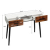 Industrial Console Table Accent Dressing Table Sofa Side Display Desk W/2 Drawer