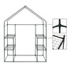 Garden Greenhouse Reinforced Frame PE Cover Outdoor Plants Grow House w/ Shelves