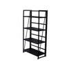Foldable Storage Shelves Ladder Bookshelf Industrial Bookcase Vintage Gray