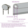 Roller Blinds Easy Fit Trimable Home Office Window Square Eyelet Fabric Blind
