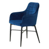 Pair Luxury Blue Velvet Dining Chairs Dining Room Kitchen Chairs Tub Chairs