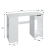 Computer Desk Office WhiteTable Workstation Study PC Furniture Drawer Bookcase H