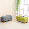 Linen Fabric Padded Stool Bench Footstool Pouffe Living Room Bedroom Footrest