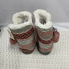 Ladies / Womens Knitted Style Boots / Bootie Slippers with Pom Pom Feature 3/4