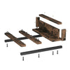 Wall Mounted Rustic Coffee Teacup Mug Rack Wooden 12 Hook Holder Display Storage