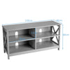 Wooden TV Stand Cabinet 2 Tier Home Furniture Entertainment Unit Storage Shelves