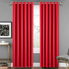 Thick Thermal Blackout Curtains Pair of Eyelet Ring Top Ready Made Curtain Panel