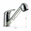 Pull Out Kitchen Mixer Sink Taps Single Lever Spray Head Chrome Mono Mixer Tap