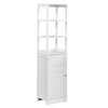 Storage Cabinet White Floor Standing Tall Bathroom MDF Wood Cupboard