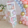 4pcs Baby Box Wedding Baby Shower Balloon Box Transparent Birthday Party Decor
