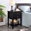 Bedside Cabinet with Drawers Wooden Nightstand with Shelf Bedside Table Bedroom