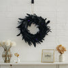 LED Devil Angel Feather Wreath With Light Halloween Party Hanging Front Door DIY