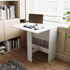 White Wooden Foldable Drop Leaf Dining Table Expandable Desk Kitchen Furniture