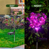2x11 LED Solar Power Rose Flower Stake Lights Outdoor Garden Path Luminous Lamps