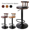 2X Bar Stool Leather PU Swivel Gas Lift Foot Rest Chair Kitchen Breakfast Seat