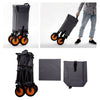 Garden Trolley Cart Hand 4 Wheel Foldable Pull Wagon Heavy Duty 150KG Capacity