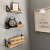 3x Corner Wall Shelves Industrial Wood Floating Shelf For Souvenirs Ornaments De