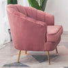 Vintage Wing Back Armchair Vellum Chair Lounge Blush Pink Sofa Velvet Upholstery