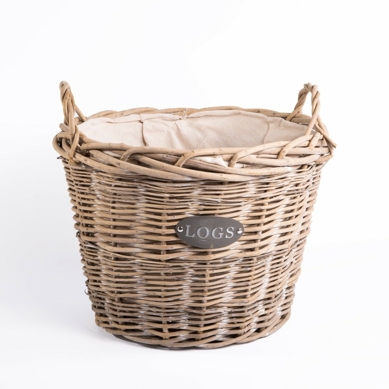 Rustic Log Baskets Rustic Countryside Style Chunky Wicker Fireside Heavy Duty Log Baskets ...