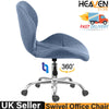 Fabric Cushioned Computer PC Desk Office 360° Swivel Chair Chrome Legs Adjustabl