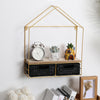 Wall Mounted Storage Shelf Geometric Floating Display Rack Round/Square/Diamond